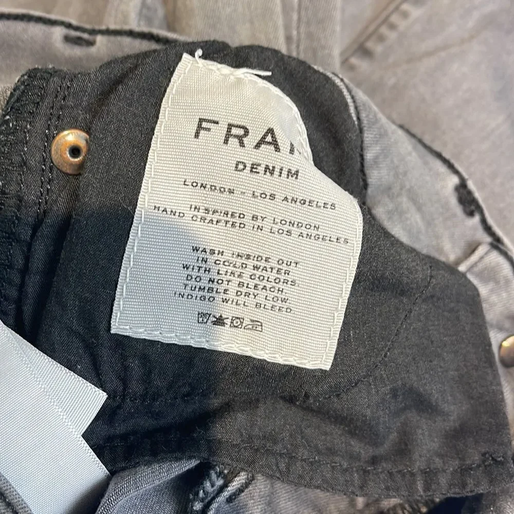 FRAME Denim Le Skinny de Jeanne Grey Shred - Picture 12 of 13